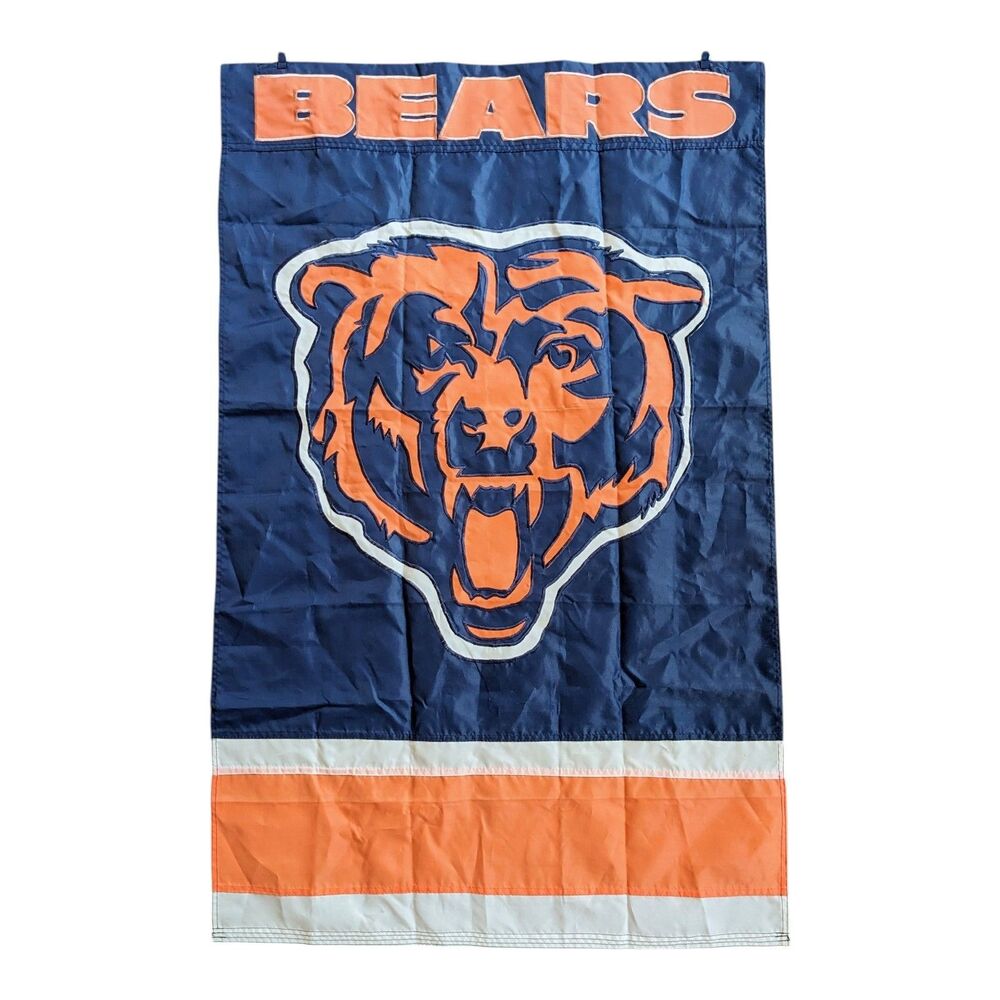 Party Animal Chicago Bears NFL Premium Banner Flag 44" x 28" Nylon Embroidered